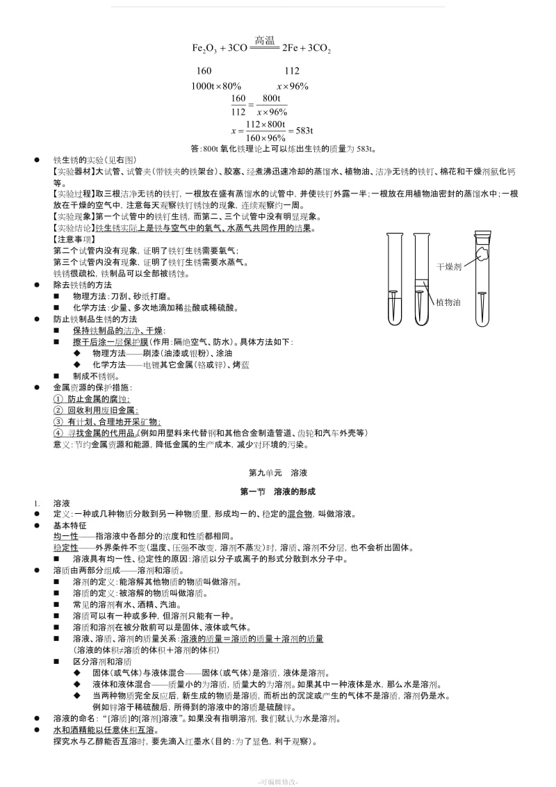 人教版九年级下册化学复习提纲.doc_第3页