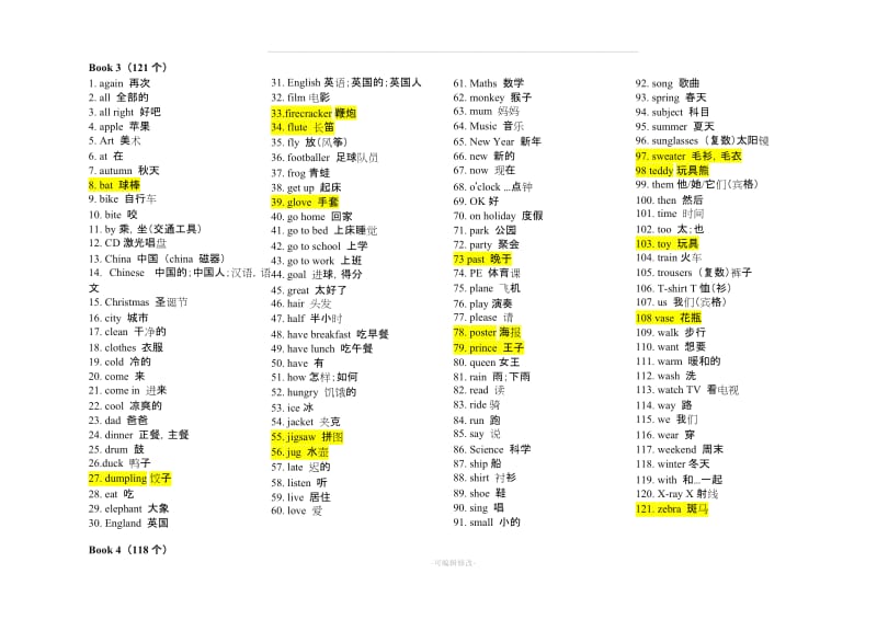 小学英语单词表 全12册.doc_第3页