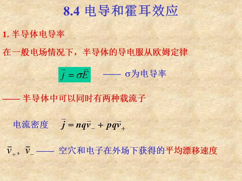 电导和霍耳效应ppt课件_第1页