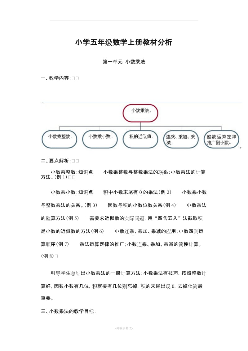 五年级上册数学教材梳理.doc_第1页