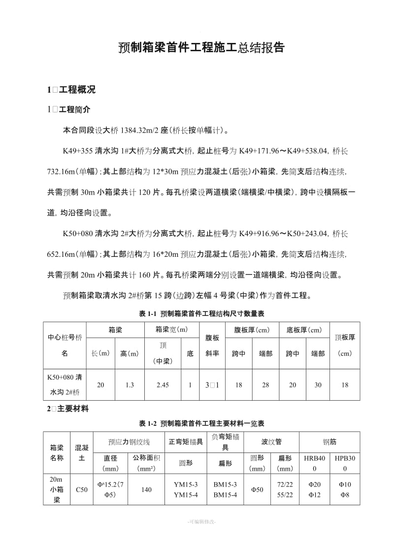 预制箱梁施工首件总结报告.doc_第2页