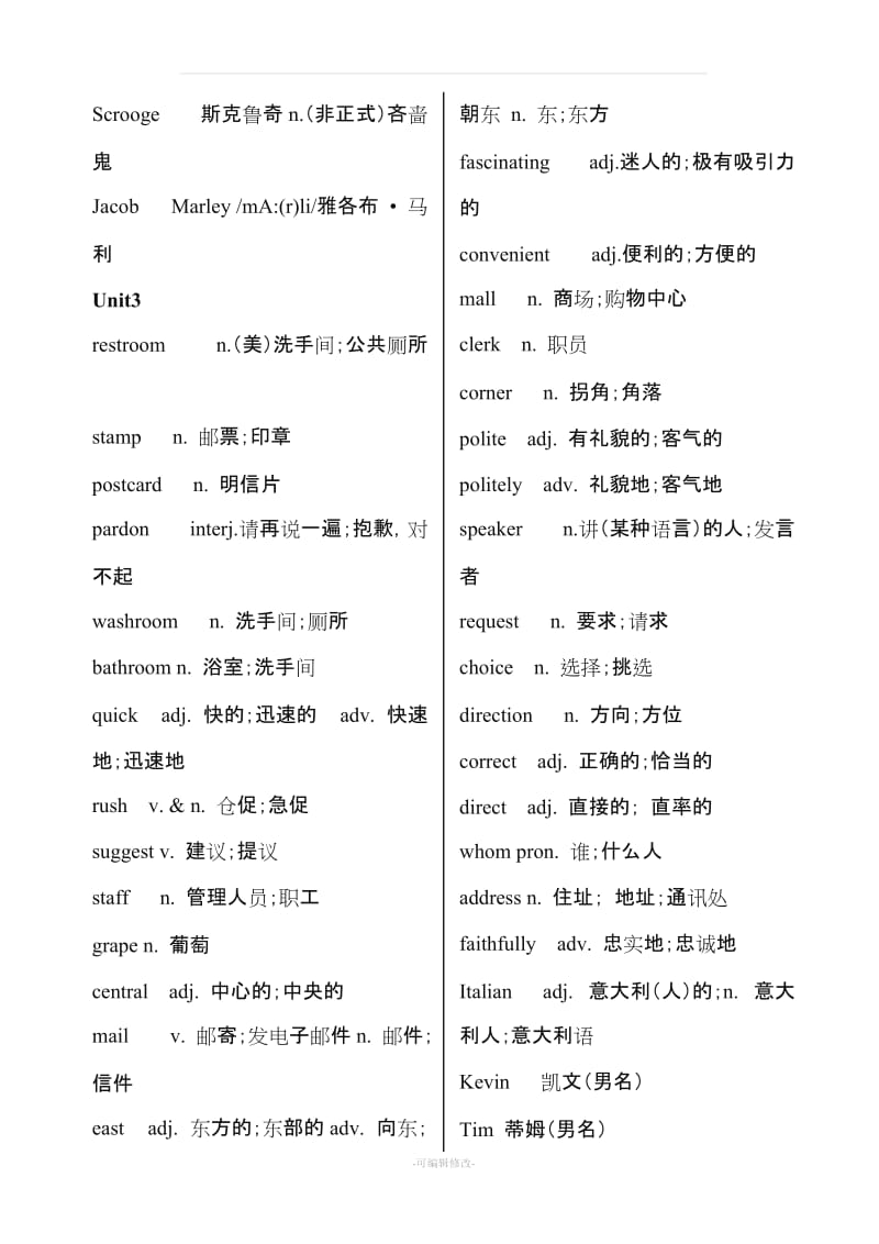 2019人教版九年级英语单词表.doc_第3页