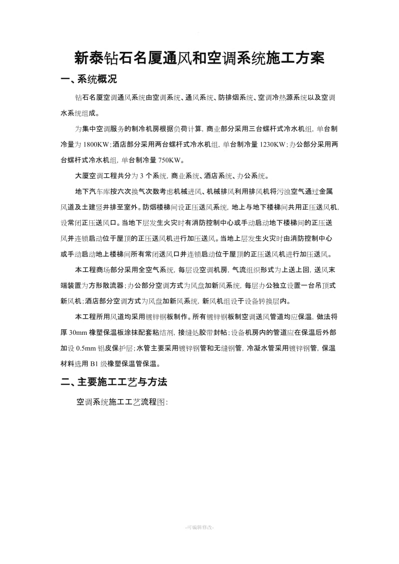 通风空调专项施工方案.doc_第1页