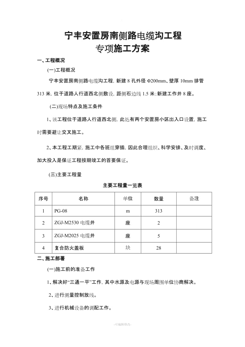 电缆排管工程专项施工方案.doc_第2页