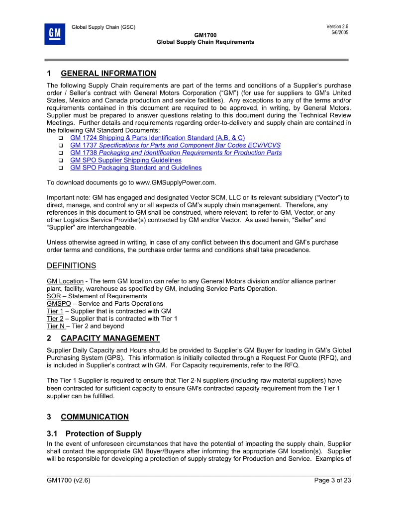 GM 1700 Global Supply Chain Requirements 全球供应链.doc_第3页