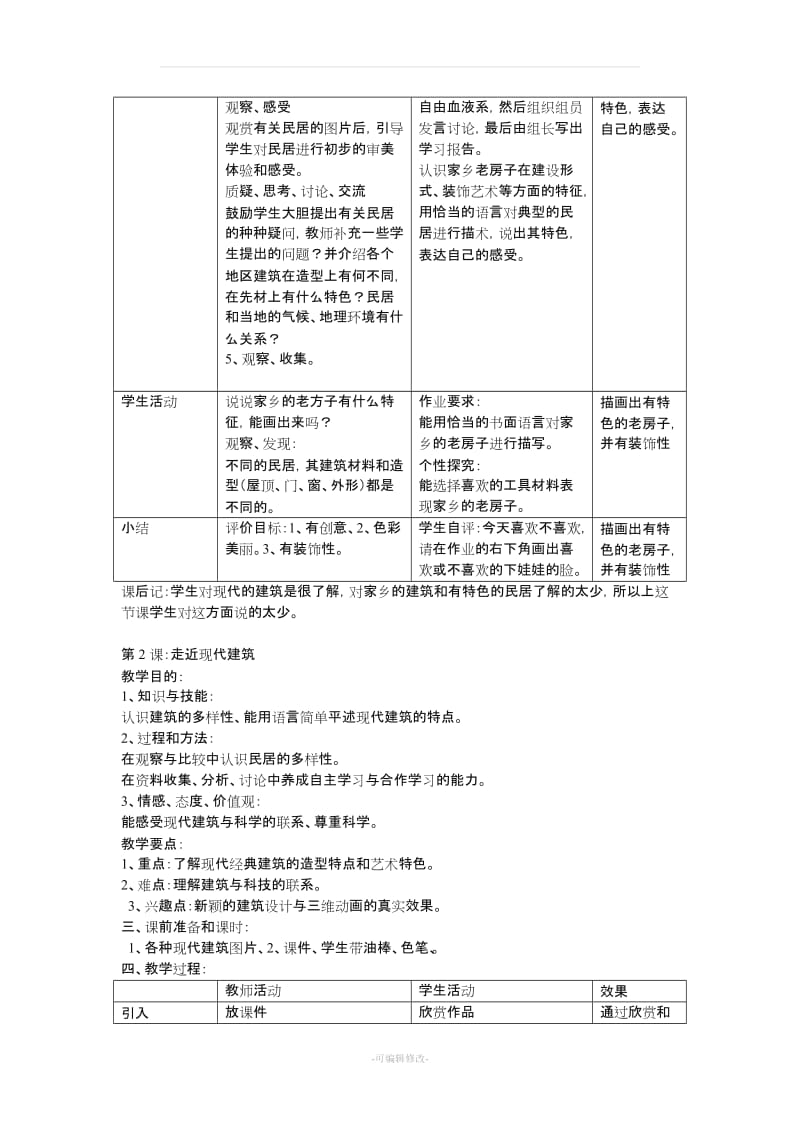 岭南版小学美术三年级上册教案全册78743.doc_第3页