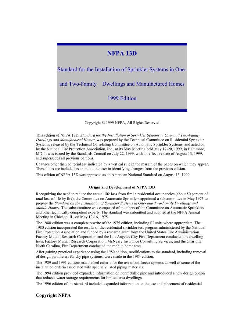 NFPA标准系列--NFPA13D.doc_第1页