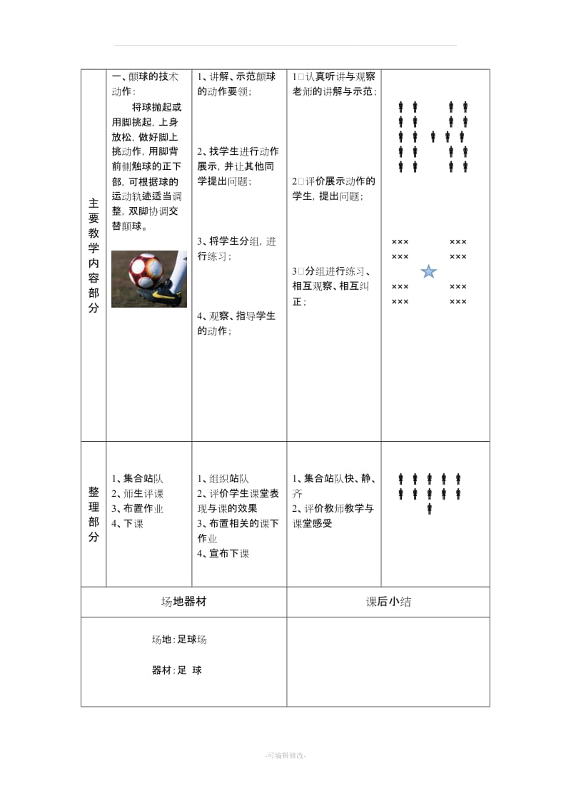 小学六年级校园足球课教案.doc_第3页