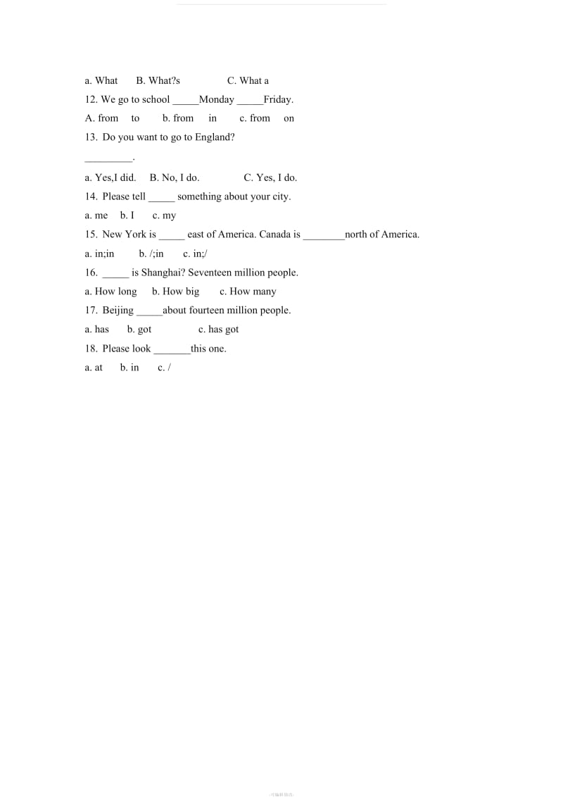 外研社六年级上册1-10模块全册单元测试题.doc_第2页