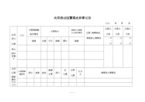 火災報警系統(tǒng)記錄.doc