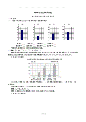 小學(xué)四年級上冊數(shù)學(xué)《條形統(tǒng)計(jì)圖》同步試題.doc