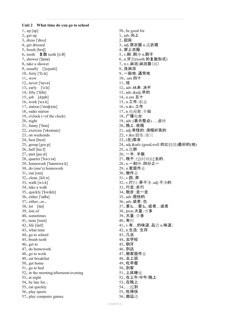 人教版七级下册英语单词表.doc_第2页