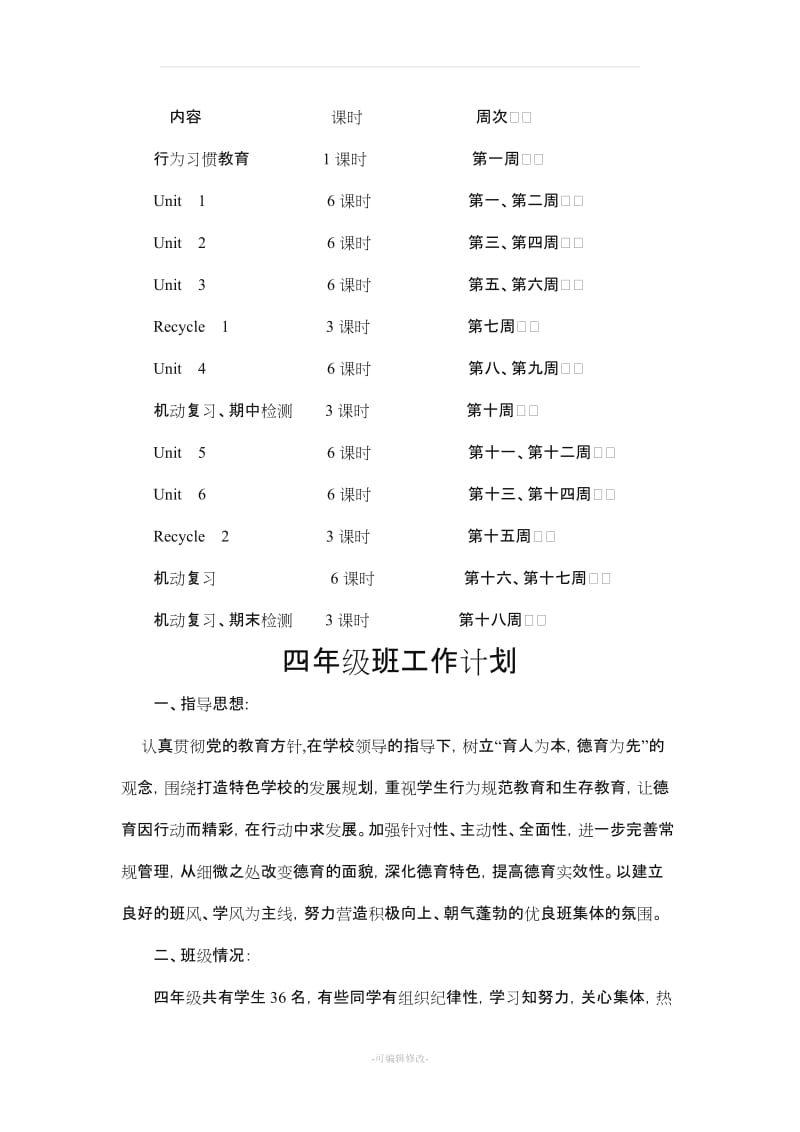 PEP版小学四年级下册各科英语教学计划.doc_第3页