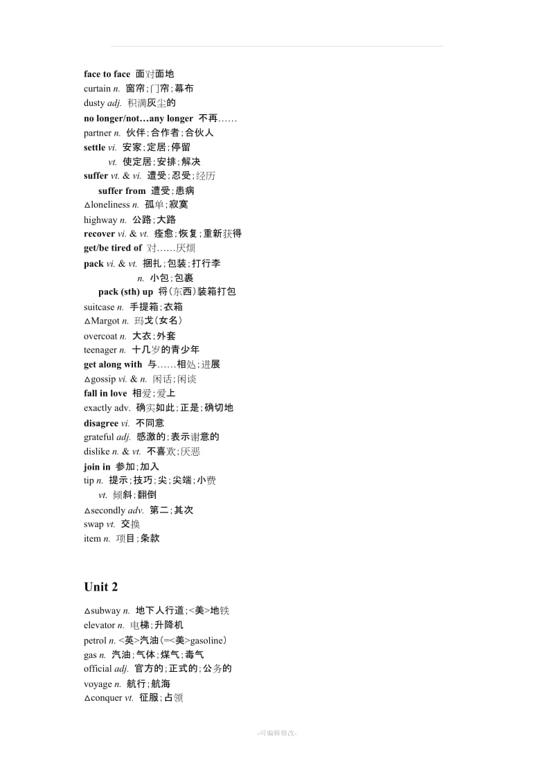 高中英语必修一,必修二单词表.doc_第2页