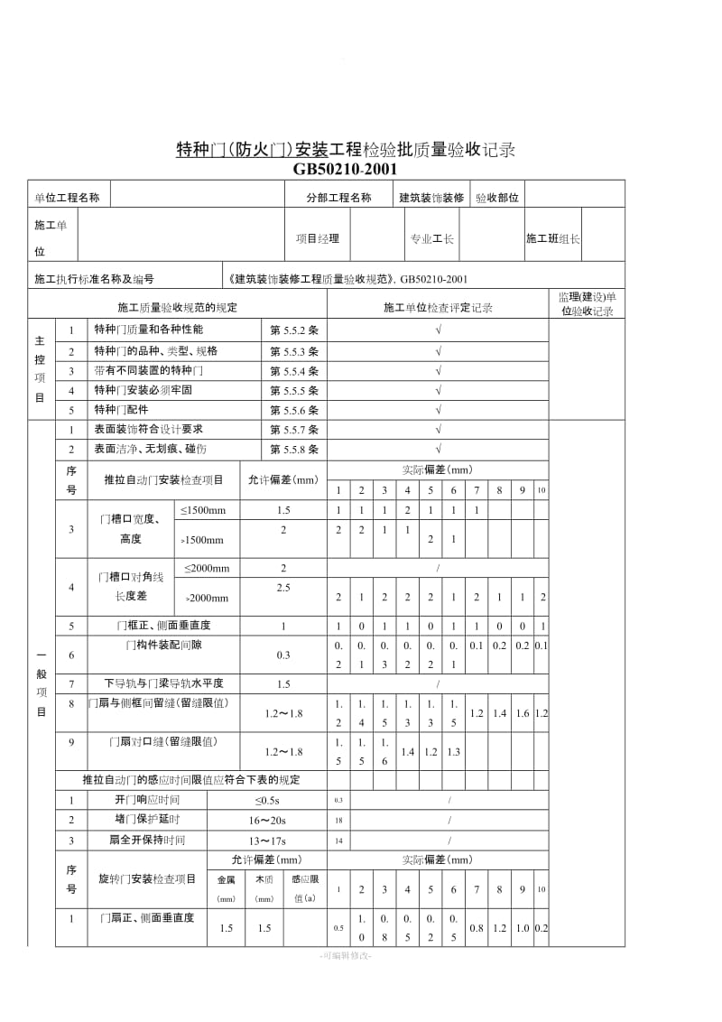 防火门安装检验批.doc_第2页