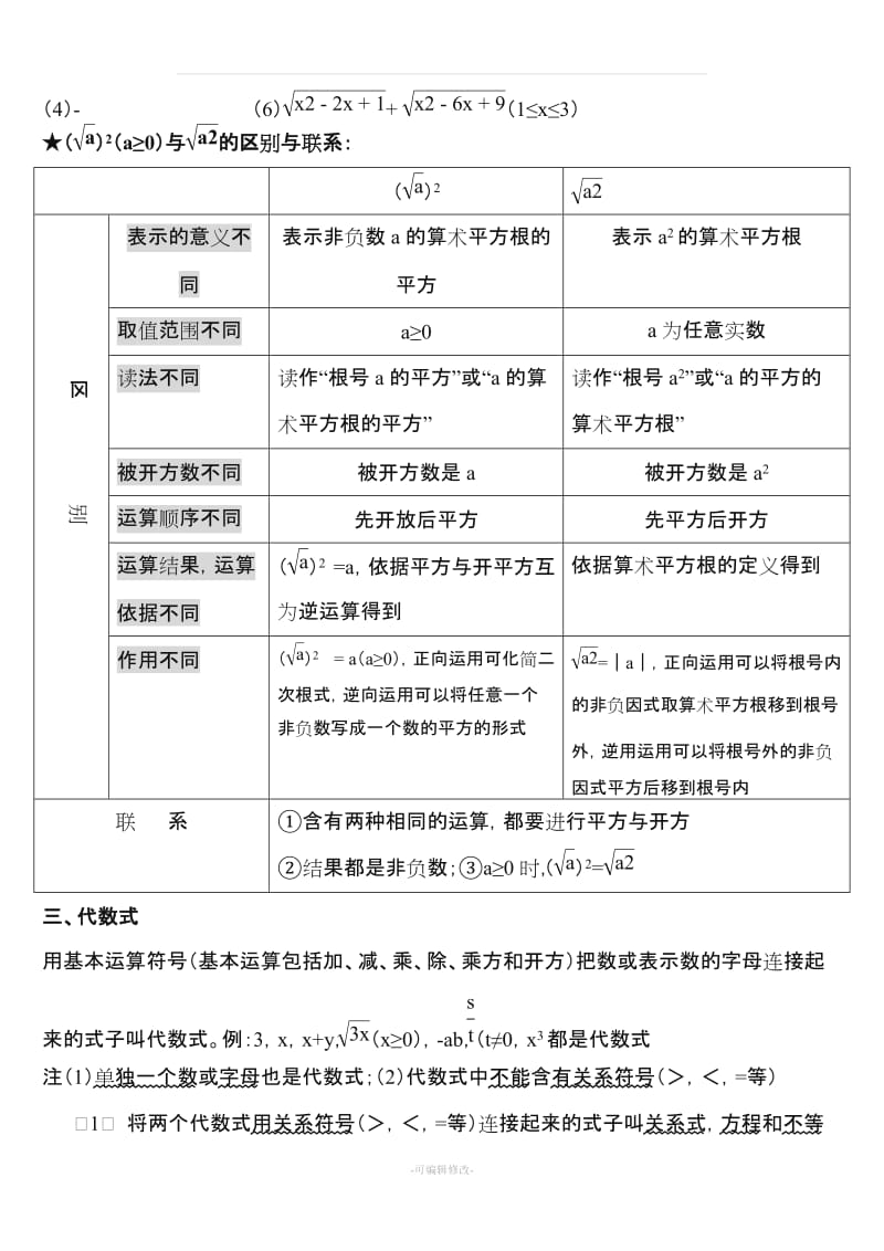 八年级下册数学--二次根式知识点整理.doc_第3页