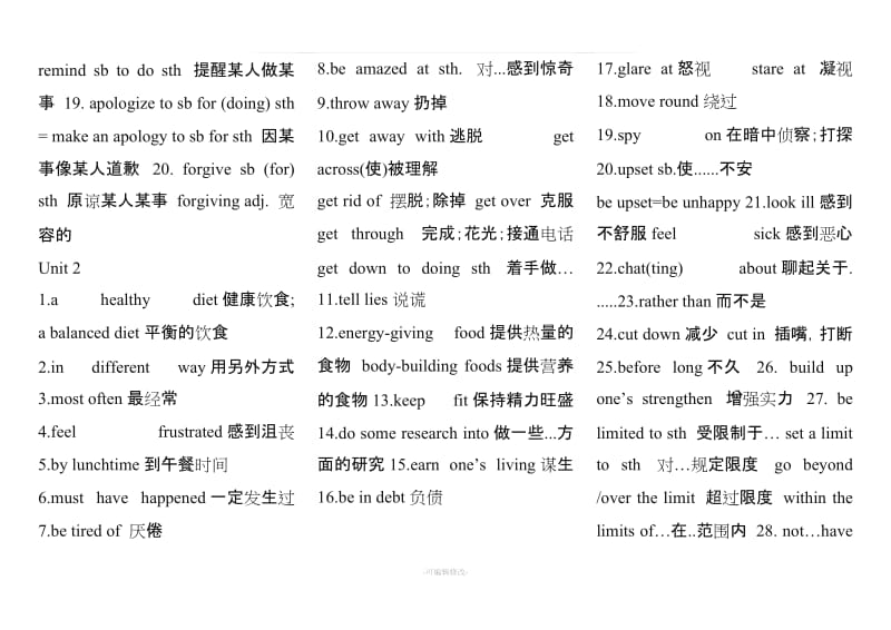 人教版高一英语必修3词汇复习总结.doc_第2页