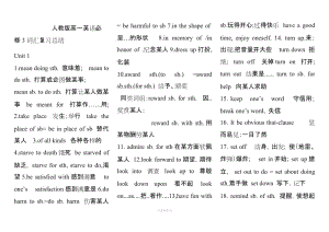 人教版高一英語必修3詞匯復(fù)習(xí)總結(jié).doc