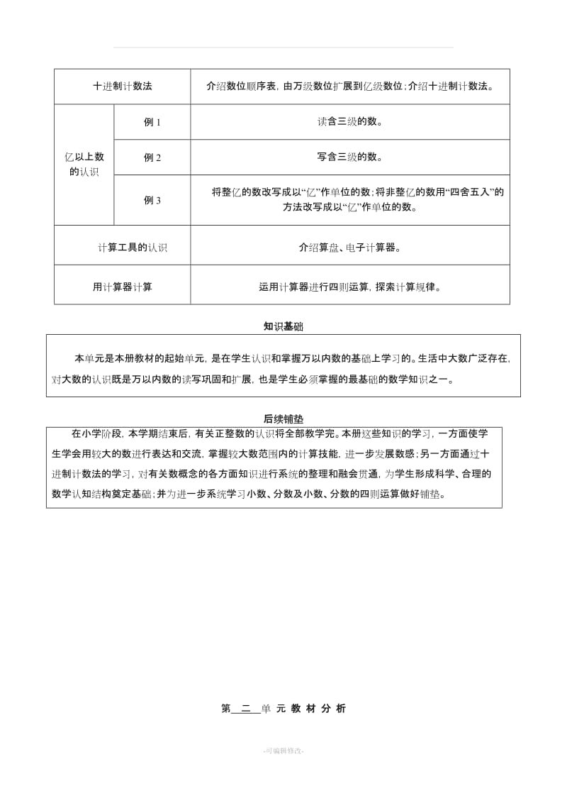 四年级数学上册全册教学目标单元备课.doc_第3页