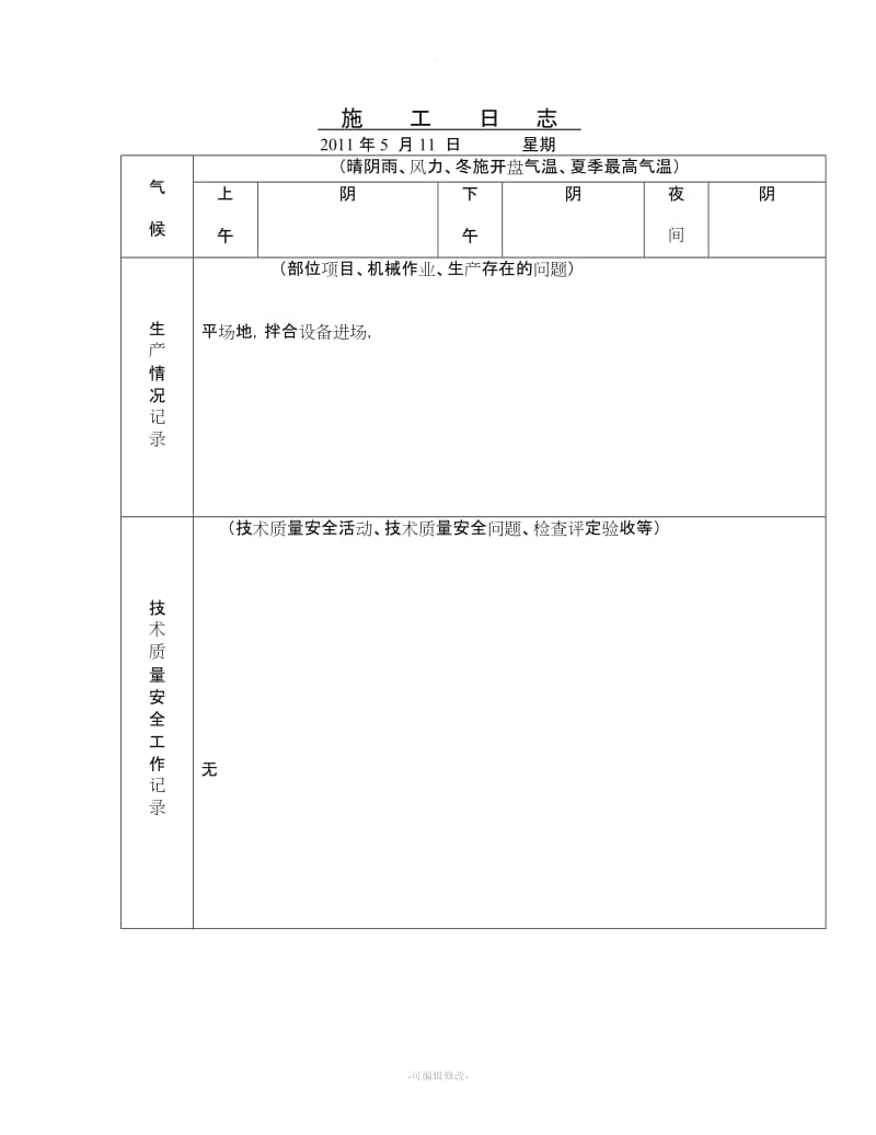 市政公路工程施工日志精品.doc_第3页