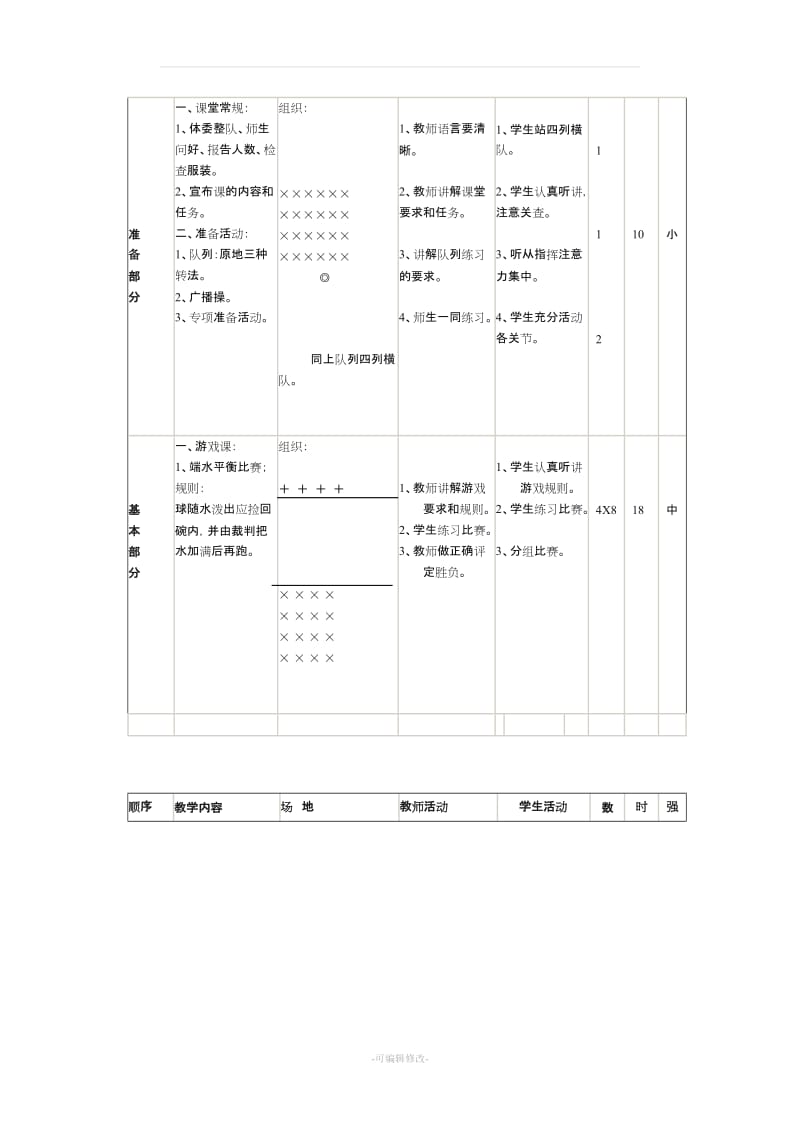 小学二年级体育课教案全集之二.doc_第3页