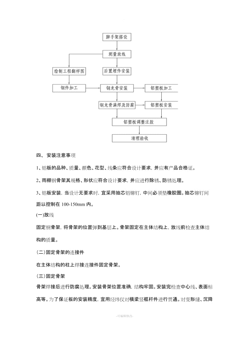 铝板雨棚施工方案.doc_第2页