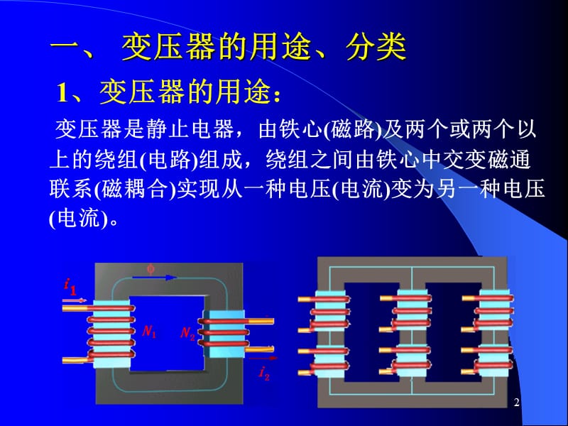 动力电机第二章变压器的基本功能与用途解读ppt课件_第2页