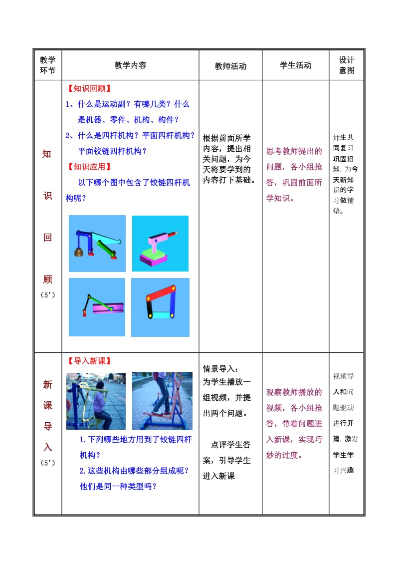 铰链四杆机构的组成与分类.doc_第3页