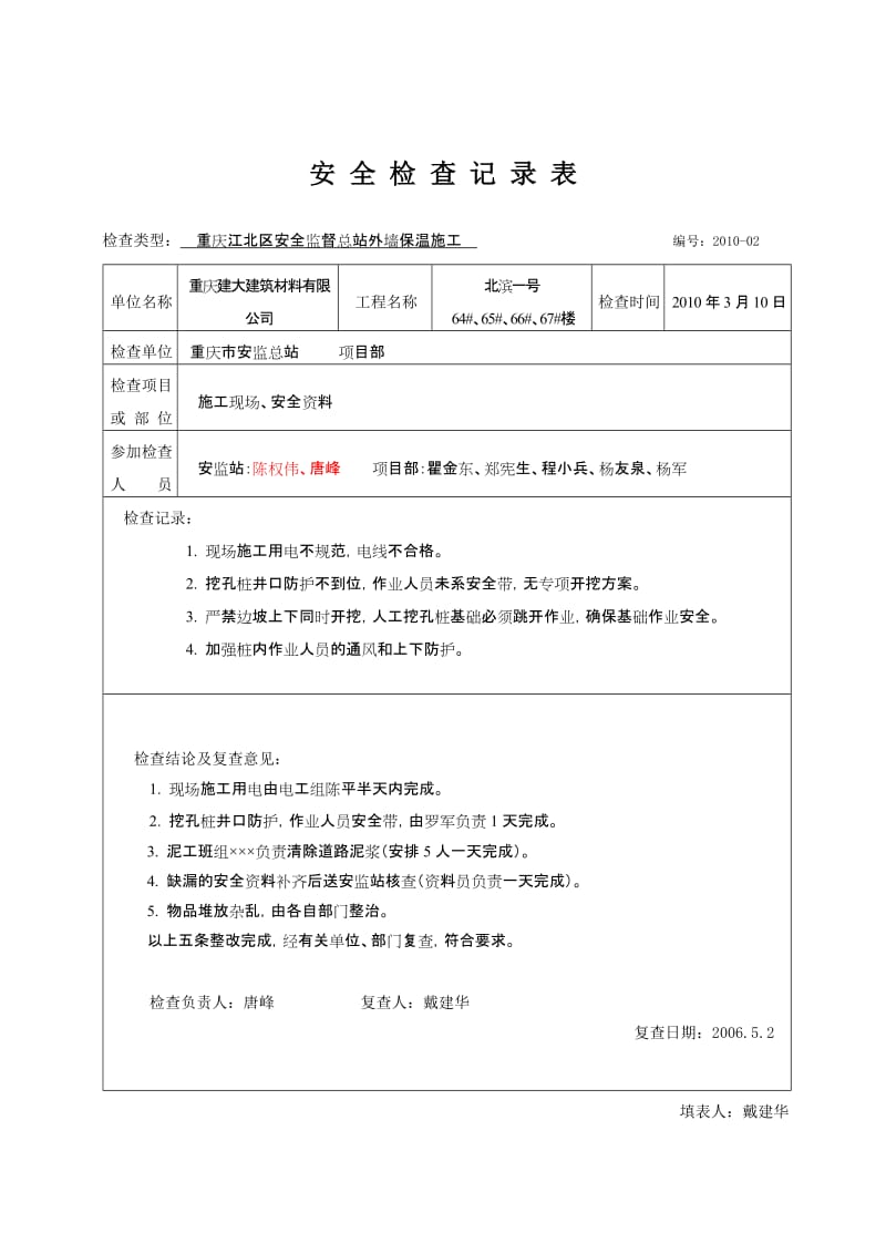 安全检查记录表84868.doc_第2页