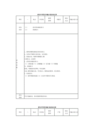 課外活動武術(shù)操興趣小組記錄.doc