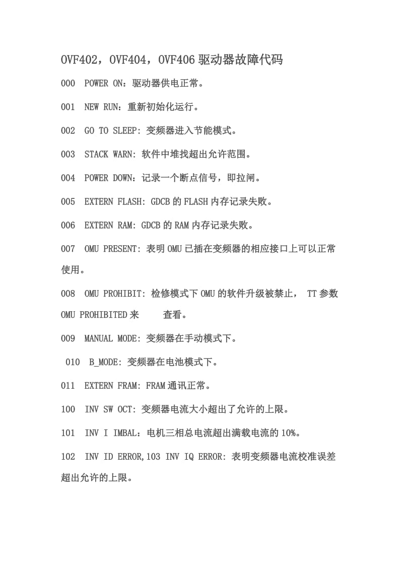 OTIS故障代码-中文版.doc_第1页
