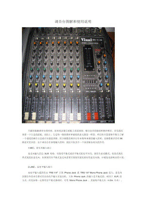 調(diào)音臺圖解和使用說明(調(diào)音臺實(shí)用教程).doc