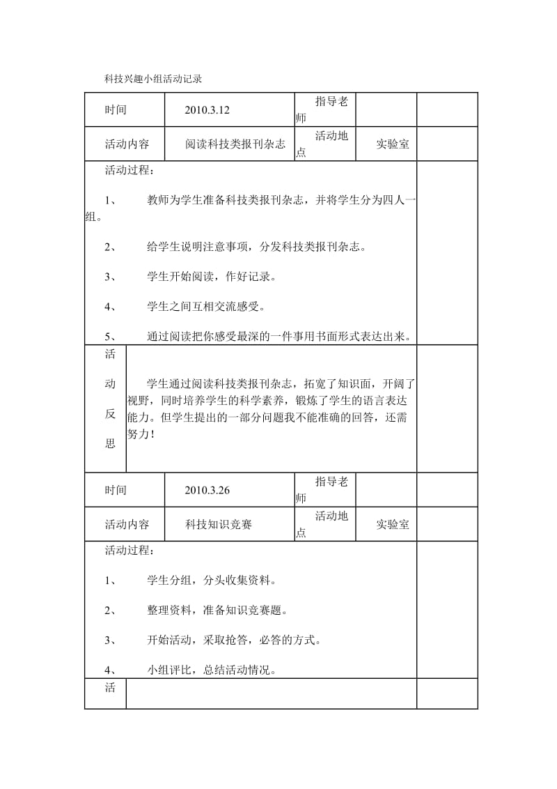 科技兴趣小组活动记录.doc_第1页