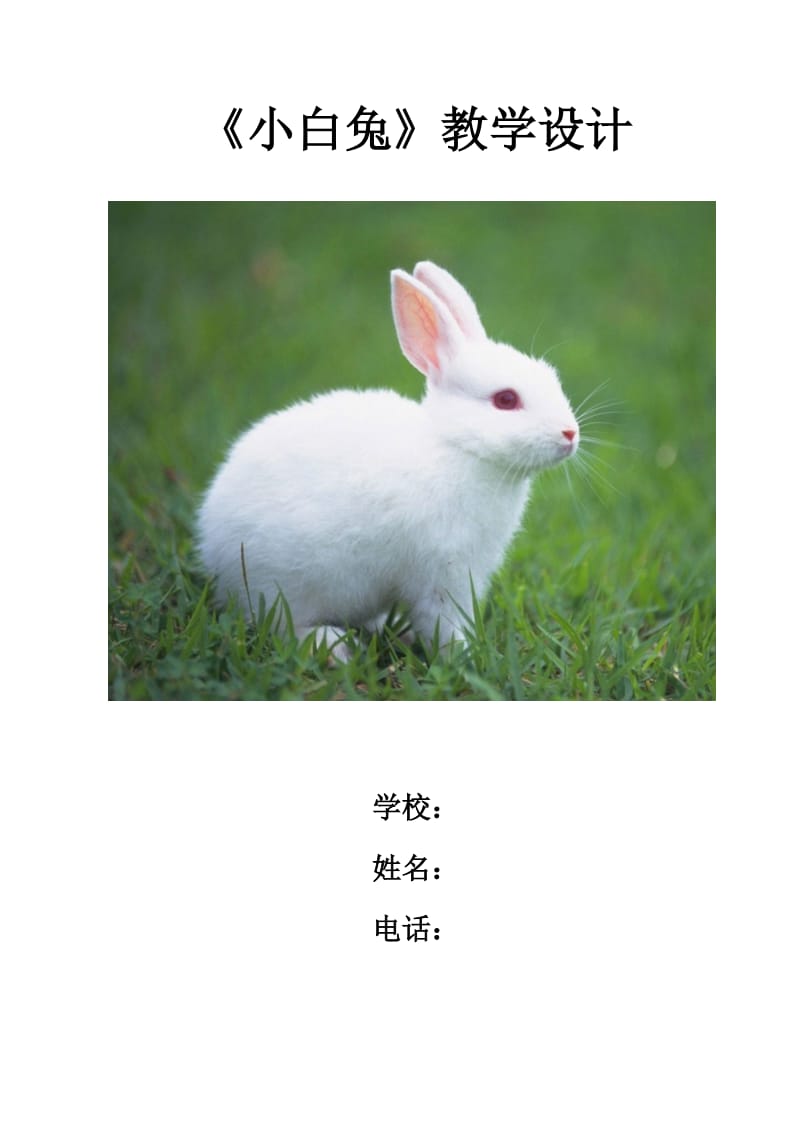 《小白兔》教学设计.doc_第1页