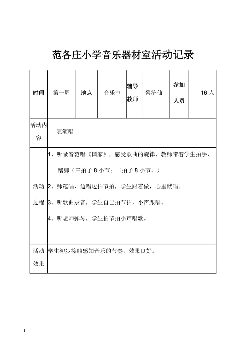 音乐兴趣小组活动记录.doc_第1页