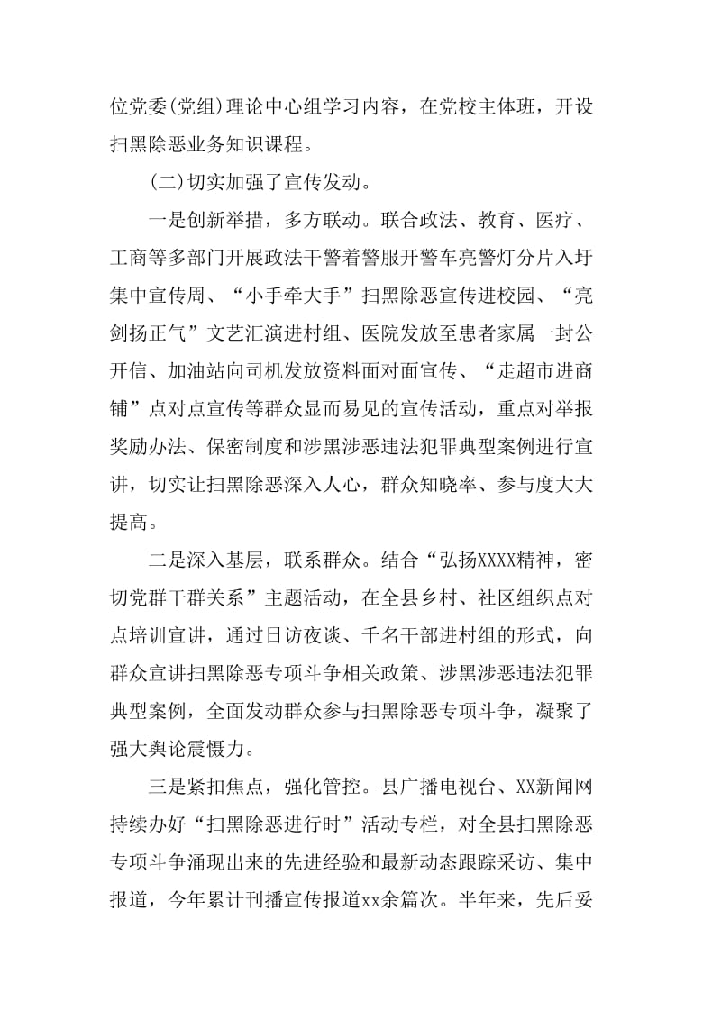 在扫黑除恶督导整改推进会上的讲话_第2页