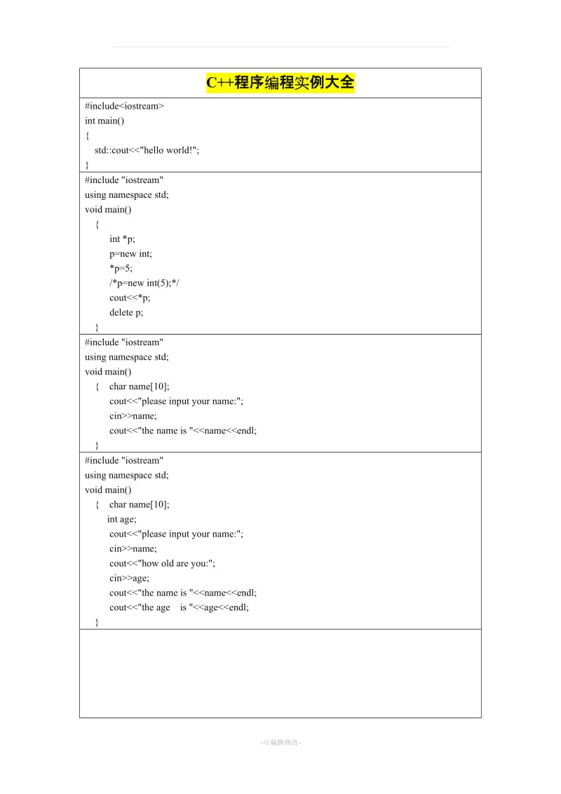 C++程序设计编程实例大全.doc_第1页