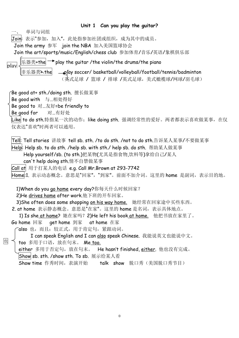 PEP初一英语下册各单元知识点总结.doc_第1页