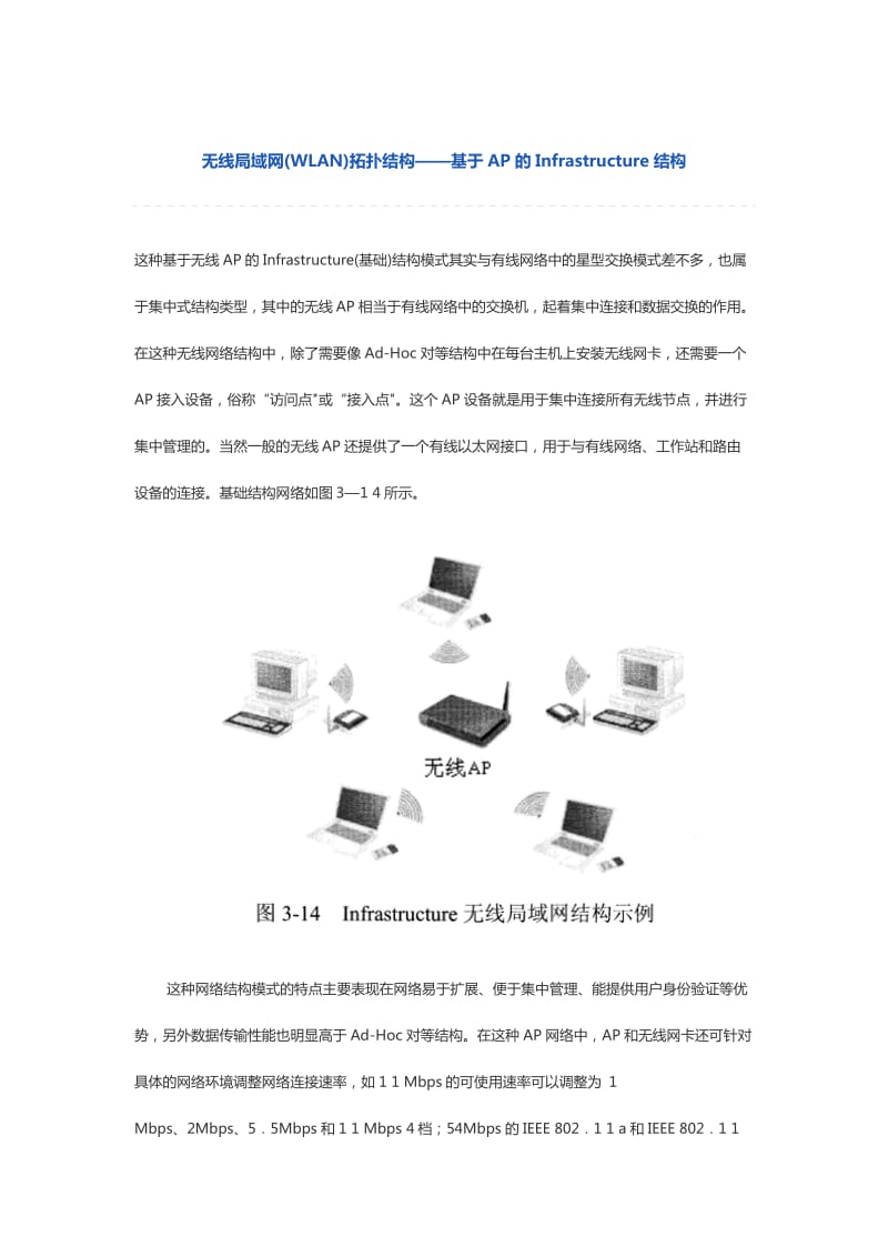 无线局域网(WLAN)拓扑结构——基于AP的Infrastructure结构.doc_第1页