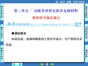 高中化學(xué)蘇教版功能各異的無(wú)機(jī)非金屬材料ppt課件