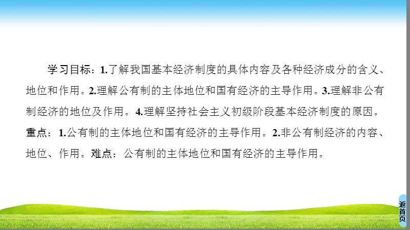 人教版高中政治必修一第2单元第4课第2框我国的基本经济制度ppt课件_第2页