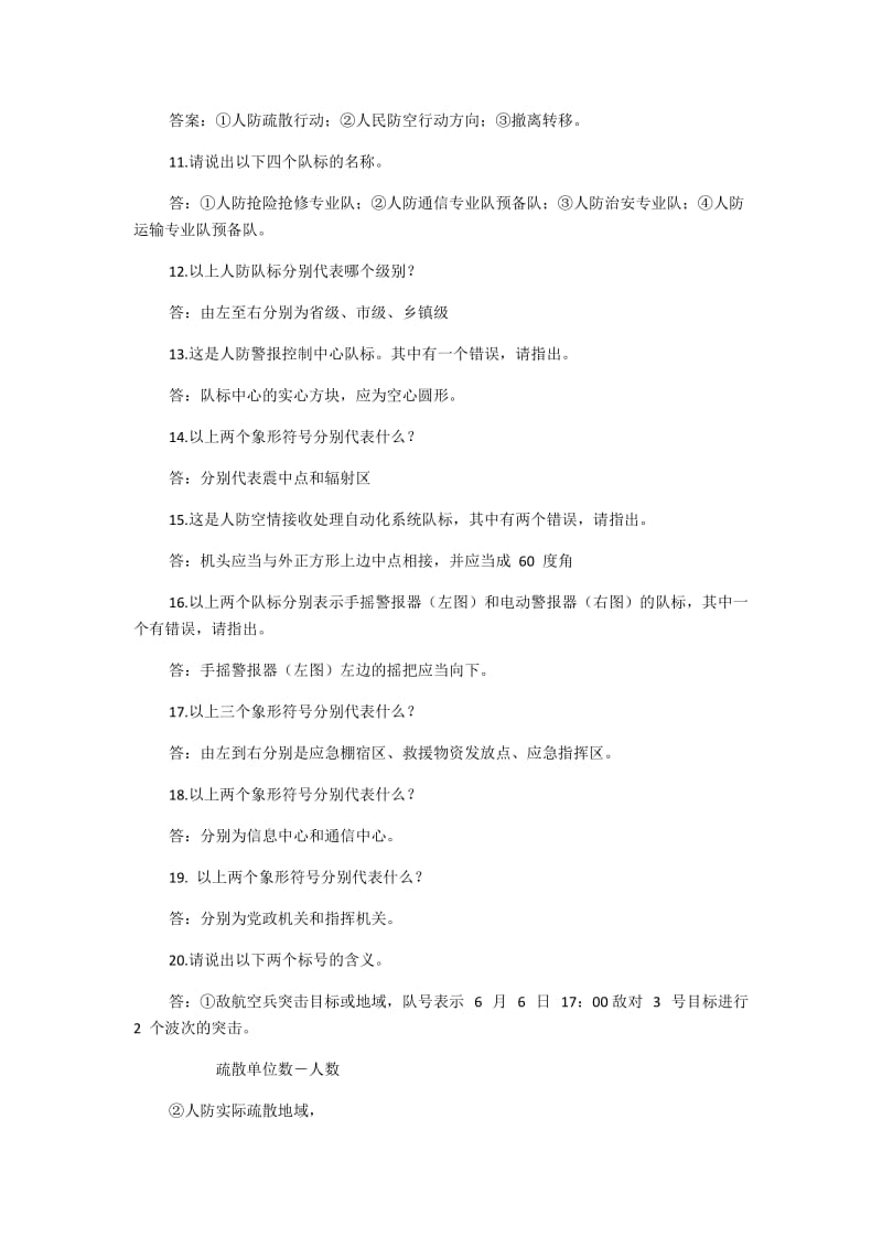 2019年人防（民防）知识竞赛试题（视听题）（单选题267题）汇编附答案_第2页