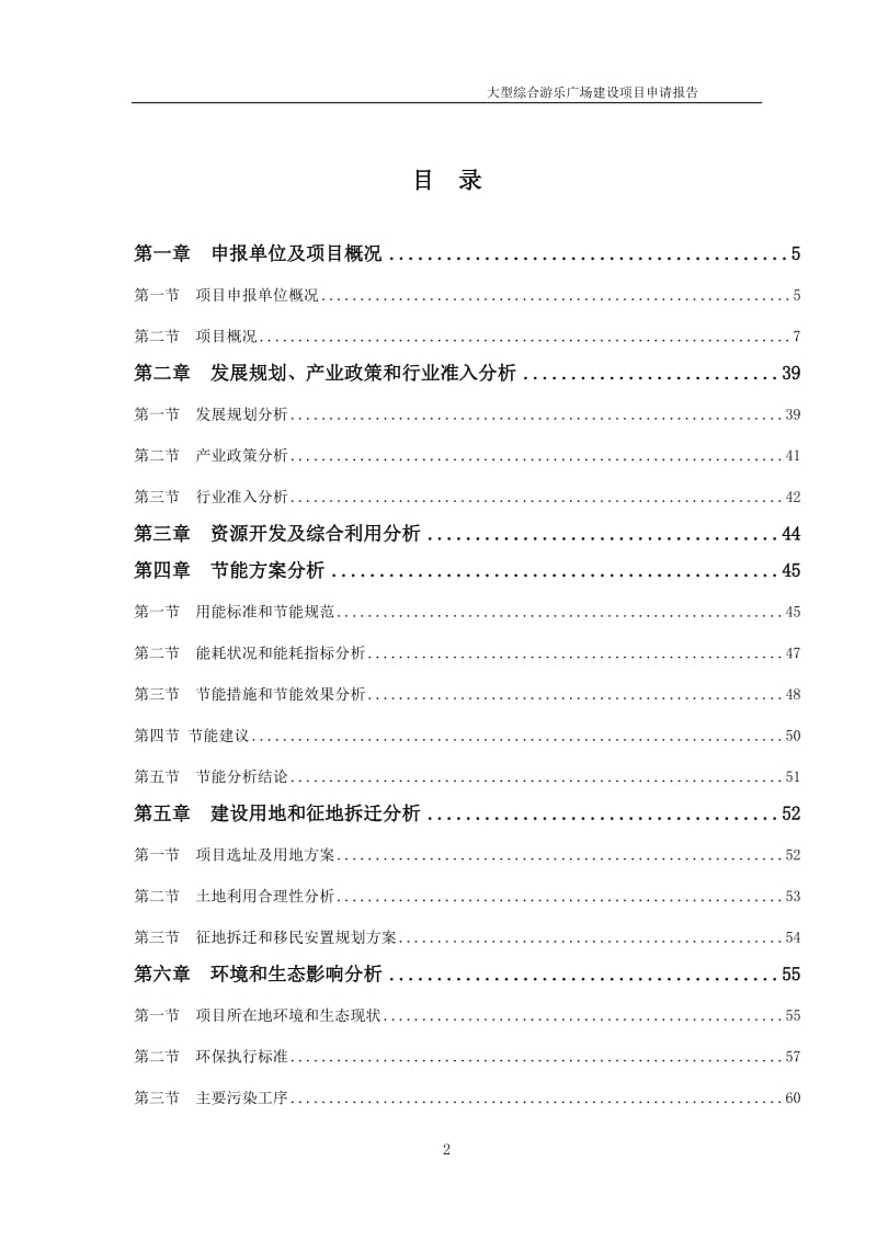 大型综合游乐广场项目申请报告（可编辑案例）_第2页