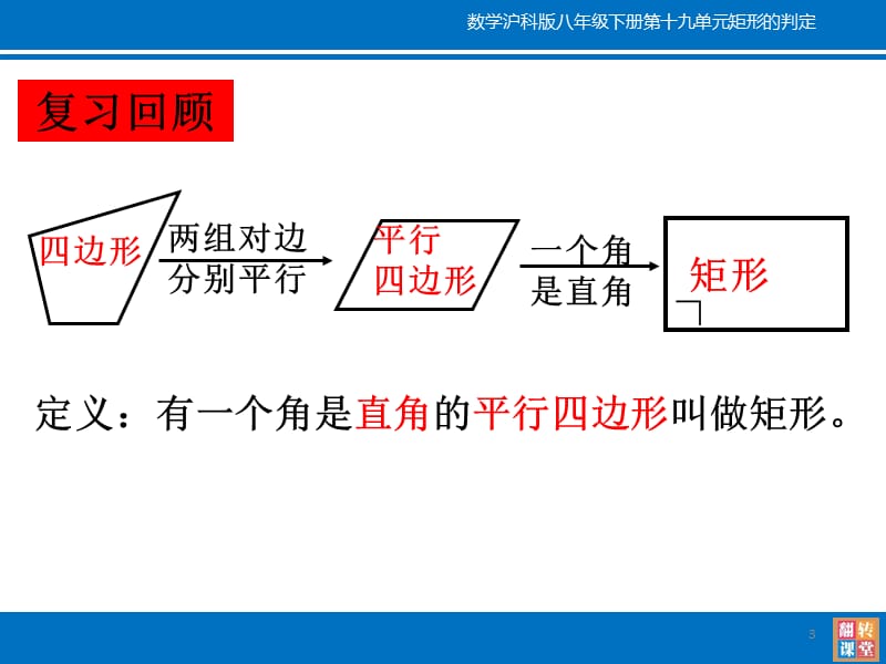 数学沪科版八年级下矩形的判定ppt课件_第3页