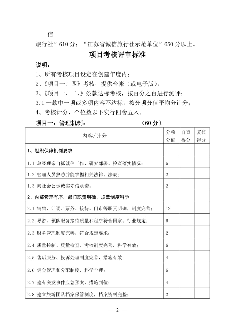 江苏省旅行社诚信建设达标评估通用标准.doc_第2页