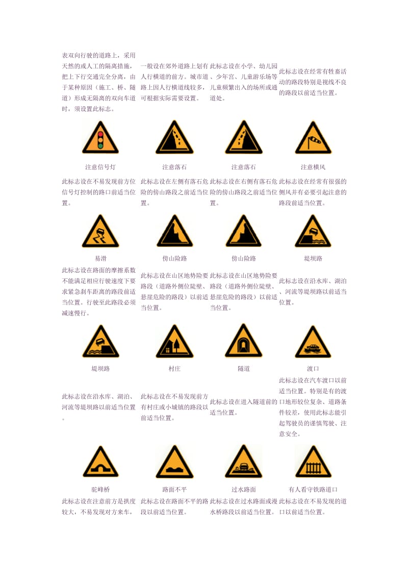 国标5768-1999《道路交通标志和标线》警告标志图解.doc_第2页