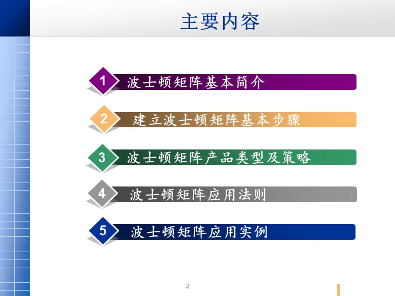 市场分析工具波士顿矩阵模板ppt课件_第2页