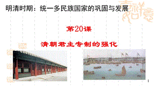 人教版七年級(jí)歷史下冊(cè)第20課清朝君主專制的強(qiáng)化ppt課件