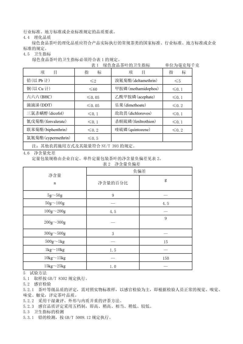 NYT 288-2002 绿色食品 茶叶.doc_第2页