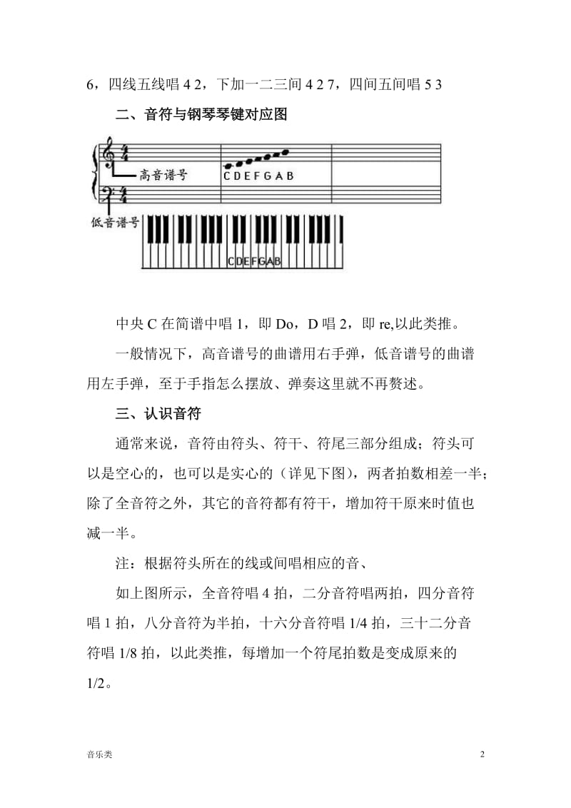 [音乐]怎么样看钢琴五线谱_第2页